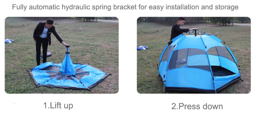 Outdoor Camping Double-Decker Large Hexagon Tent