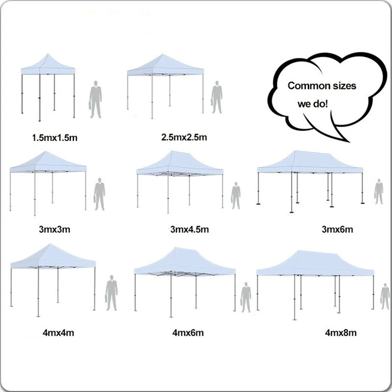 3X3m Black Outdoor Steel Pop up Gazebo Folding Tent