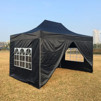 3 x 4,5 m günstiges Pop-up-Zelt aus Stahl für den Außenbereich